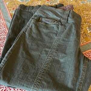 CAbi Olive Green Denim Pants